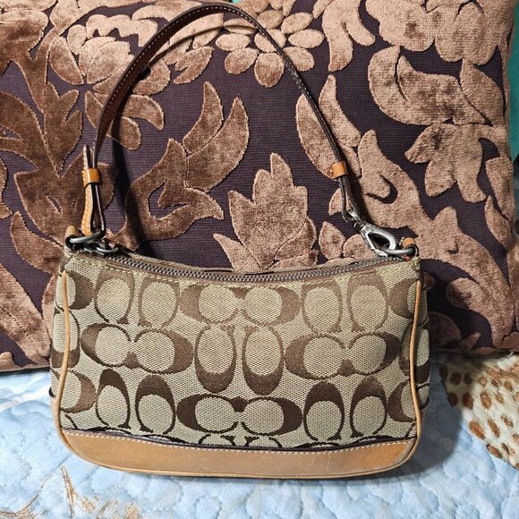 2003 Vintage y2k Coach Demi Shoulder Bag in Signature Monogram Purse - Picture 2 of 8